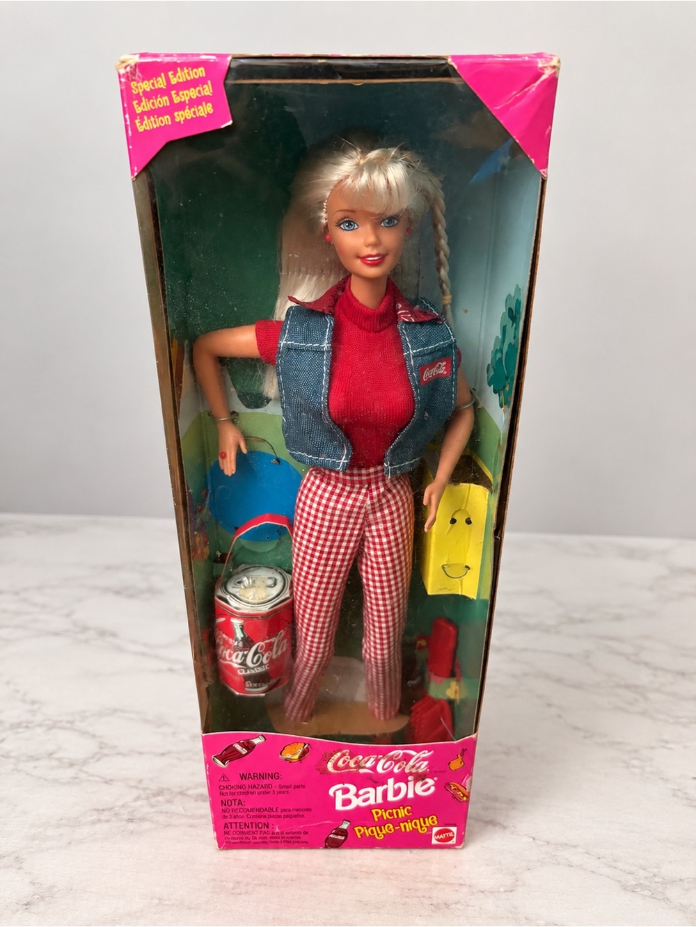 Vintage 1997 Mattel Coca-Cola Picnic Barbie Special Edition #19626